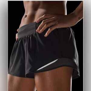 NWOT Lululemon Athletica Run Low-Rise Lined Black Shorts 🏃‍♀️
